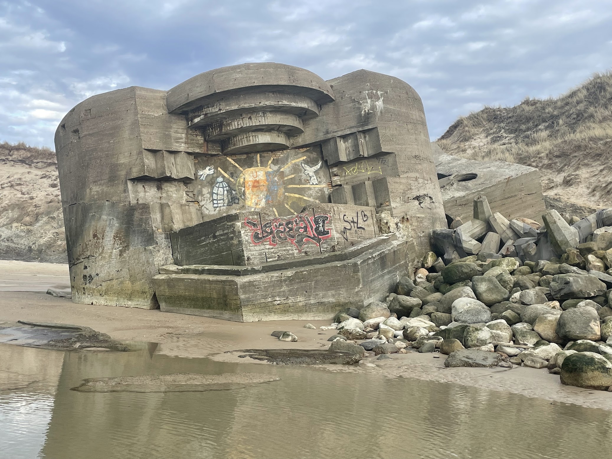 Die Bunker am Strand von Løkken
